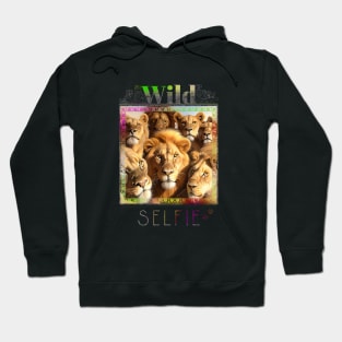 Lion King Wild Nature Funny Happy Humor Photo Selfie Hoodie